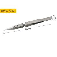 直尖头 不锈钢陶瓷镊子尖头弯头耐高温防磁防静电反向交叉可换头镊子工具