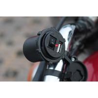 2.1A充电头[带开关] 摩托车USB充电器12V带开关防水电动车手机充电器踏板车车载充电器