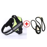 绿色+1.5米绳子 XXL(约适合80-130斤 狗狗胸背带防爆冲牵引绳 宠物狗带狗绳 大型犬中型犬小型犬狗链子