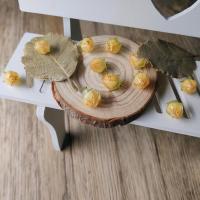 浅黄色 9*16mm 1个装 diy手工制作热缩玫瑰小花苞日系时尚创意耳坠配件材料