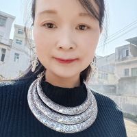 复古三层项圈 贵州少数民族侗族苗族舞蹈演出脖饰演出服配饰女项圈夸张艺术项链