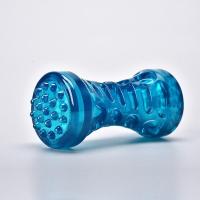 小号哑铃磨牙棒蓝色 狗狗发声弹力球耐咬洁齿宠物用品泰迪柴犬金毛大中小型犬解闷神器