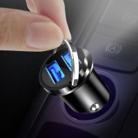 磨砂黑[迷你小巧+合金材质] 索浪迷你车充多功能多用车载转换器插头usb快充电器点烟器一拖二