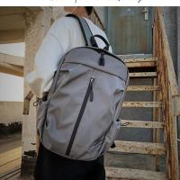 灰色 书包男时尚潮流大容量休闲旅行电脑包初中高中学生背包男士双肩包