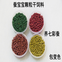 绿色饲料2盒 蚕宝宝饲料彩色饲料 蓝色饲料 紫色饲料 黄色饲料蚕宝宝套装七彩