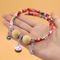 驱虫 红色卡通铃铛项圈 L-大型 狗狗项圈物除蚤虱子驱虫项圈狗用品猫铃铛项圈泰迪防跳蚤颈圈