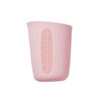 粉色 硅胶量杯带刻度耐高温500ml多颜色软量杯量具加厚烤箱工具容器