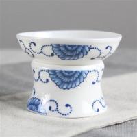 半边花 圣茗茶具蜂窝玲珑镂空茶滤景德镇青花瓷陶瓷茶具不锈钢滤茶器过滤器虑器高白瓷茶漏茶滤网茶隔纱布网过滤器茶道茶艺漏斗厚