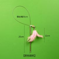 钢丝羽毛逗猫棒（带铃铛） 猫玩具逗猫棒自嗨猫咪解闷神器幼猫弹力球逗猫耐咬不倒翁猫猫用品