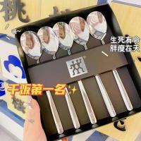 2只试用装 德国双立人ZWILLING大饭勺5件套304不锈钢分菜勺米饭勺子家用汤勺