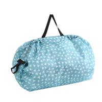 蓝三角 可折叠购物袋旅行单肩便携大号环保购物手提袋买菜包超大收纳袋
