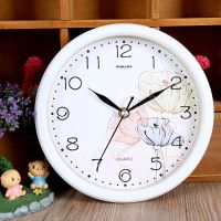 22cm(白芙蓉) 巴科达静音挂钟创意时尚石英钟简约时钟客厅卧室钟表现代家庭挂表