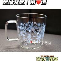 星爸爸杯子圣诞冷变雪花玻璃杯雪花变色白色蓝色水杯马克杯355ml