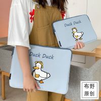 蓝色 小鸭 11寸 卡通可爱小熊棉花糖笔记本电脑手拿包ipad平板内胆包保护收纳包