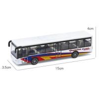 白色 合金车模型儿童玩具车15CM回力公交巴士车模型小汽车玩具