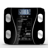 触摸屏电池款荣耀黑[送电池+皮尺] 体重秤体脂智能电子称小米体脂秤套精准家用智能体脂称电子秤重计