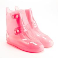 海棠红(中筒加厚双排扣) 30-31 防雨鞋套男女鞋套防水雨天加厚防滑耐磨底成人雨易思雨天雨鞋套