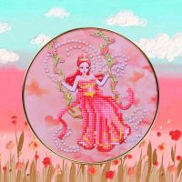 安柏公主20*20带框 儿童钻石贴画小学生diy公主水晶贴手工制作女孩益智粘贴玩具