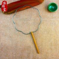 八瓣海棠[柄框一体]_ 海棠八瓣扇圈钢铁丝线圈宫扇团扇扇骨扇框半成品苏绣扇面绣片DIY