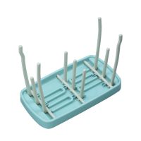 三折沥水架(绿色) 婴儿奶瓶折叠晾干架沥水架宝宝奶瓶沥水收纳干燥架奶瓶水杯置物架