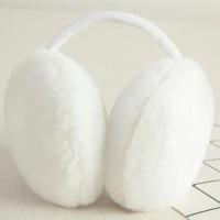 细架白色 架子颜色随机 韩版冬季保暖毛绒耳罩耳套冬男女儿童后戴式仿兔毛耳暖耳捂耳包厚
