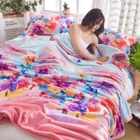 芬芳花语 赠-险 买退无忧 毛毯夏季毯子薄绒铺床床单双人单人夏天盖毯床毯两用线毯绒被男士