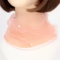 钉珠-皮粉 防晒围脖护颈薄款女夏季丝巾百搭面纱遮脸围巾蕾丝套春秋小围脖套