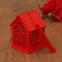 窗花喜[纯色流苏] 2019创意婚礼喜糖盒木质个性中国风婚庆包装盒子中式结婚糖果礼盒