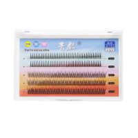 A型+鱼尾混合装[单盒] 混合装 A型假睫毛仙女子毛超自然仿真卷翘分段单簇鱼尾朵毛嫁接睫毛套装