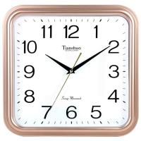 尊贵金 34cm*34cm简约版 创意时钟代挂电子钟挂表挂墙超大家用时钟客厅创意个性壁挂表盘静