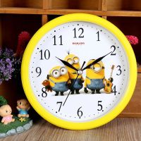 清仓款(21cm小黄人) 巴科达静音挂钟现代客厅钟表卧室时尚挂表家用大气石英钟简约时钟