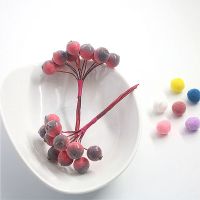 1束 西瓜红 DIY手工花环材料泡沫浆果仿真山楂花束 帽子圣诞婚庆装饰布置花