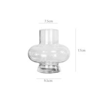 1717小号 北欧轻奢花瓶摆件客厅插花玻璃花瓶透明家居水培干花装饰