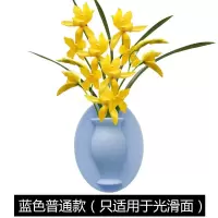 普通款花瓶蓝色 壁挂水培花瓶贴墙客厅装饰品摆件水培花瓶干花花插迷你塑料小花瓶