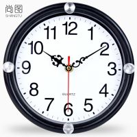 9英寸[22cm]21cm黑盘尚图 特 卖款 钟表挂钟客厅轻奢简约静音时钟挂墙家用时尚挂表石英钟挂式