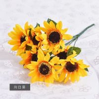 3束向日葵[不含花篮]+优先发zl 向日葵仿真花假花束花篮盆栽摆设摆件拍照小道具客厅高档装饰品