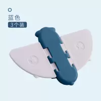 蓝色-移门移窗锁【3个装】 儿童窗户安全锁扣宝宝移门移窗防护婴儿免打孔推拉翅膀防盗门锁