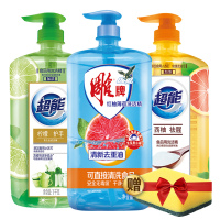 超能洗洁精家用家庭装3大桶6斤厨房按压瓶洗餐具蔬果碗碟洗涤灵剂