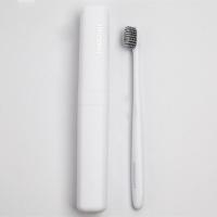 白色一套 日系简约情侣竹炭软螺纹毛中头黑白软毛黑白配2支旅行牙刷独立装