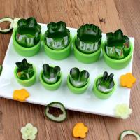 四大花四卡通(全护手颜色随机) 模型造型器蝴蝶面模具小号迷你家用辅食厨房切菜的面点模果蔬雕