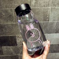 直饮杯透明(可妮兔) 杯子 创意可手提式塑料吸管杯子女男学生韩版可爱水杯ins便携户外500ml