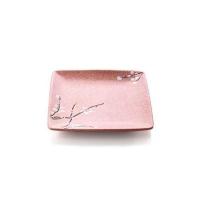 6寸北欧粉 方形陶瓷装鱼盘子西餐碟子寿司盘 家用水果托盘创意餐具菜盘餐盘