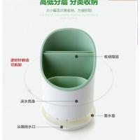 绿色 吸管刷奶嘴刷收纳架沥水桶婴儿洗奶瓶刷清洁套装收纳盒收纳桶组