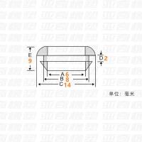 快装内径6*开孔8(100只) 环保阻燃单面快装护线圈橡胶通孔双面护线套环出线卡扣过线套锥型