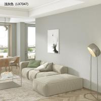 浅灰色 加厚墙布LX7047 加厚无缝墙布灰蓝色客厅卧室电视背景简约现代轻奢风素色家用壁布