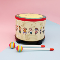 韩版地鼓 儿童敲打鼓幼儿园音乐教具表演鼓玩具婴儿宝宝手拍鼓军鼓打击乐器