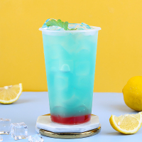 天蓝色 1kg莫巴克风情夏威夷 蓝柑柠檬汁1kg 莫巴克风情夏威夷 风味浓缩果汁奶茶店原料商用