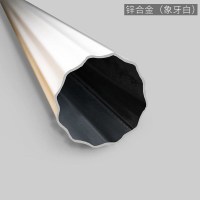 锌合金/单杆(象牙白)不含配件0 .75米 加厚窗帘杆铝合金窗帘杆罗马杆窗帘罗马杆单杆双杆不含支架头配件