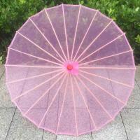 藕色 无图粉色 半穿 76cm 儿童透明跳舞蹈伞古典舞大小号表演出道具装饰工艺绸布伞