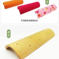 腰枕高3cm适合1.5米左右人用 竹枕头空心竹子颈椎枕头修复颈椎专用镂空竹筒木枕牵引理疗护颈椎